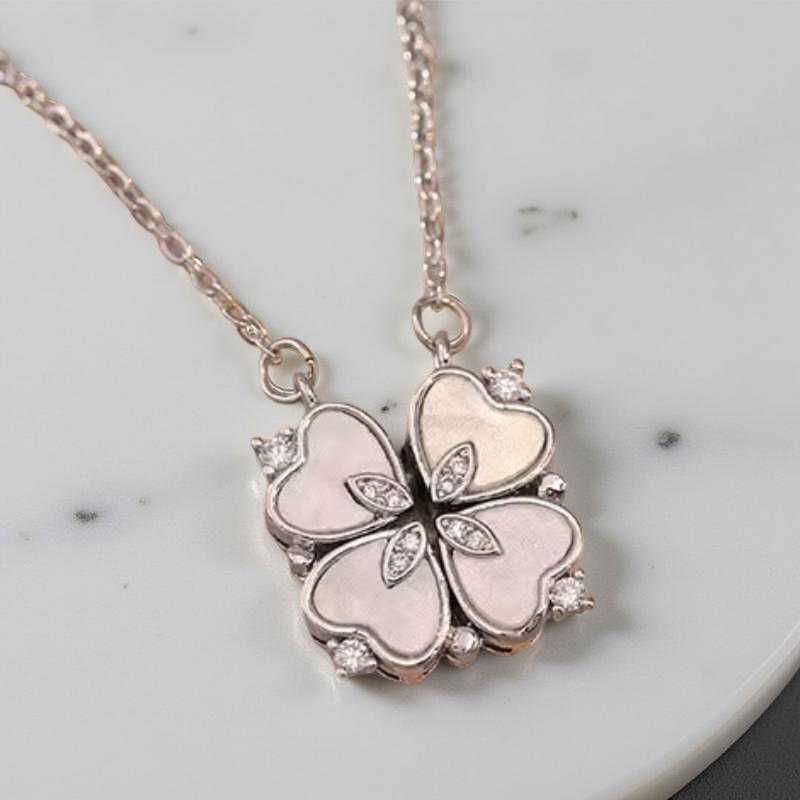 Dancing Hearts Charm Necklace | عقد سحر القلوب المتراقصة