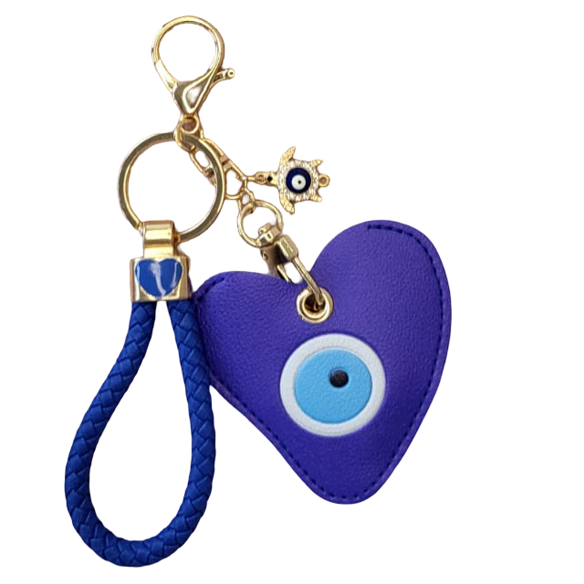 Evil Eye Heart Keychain | سلسلة مفاتيح قلب عين الحسد