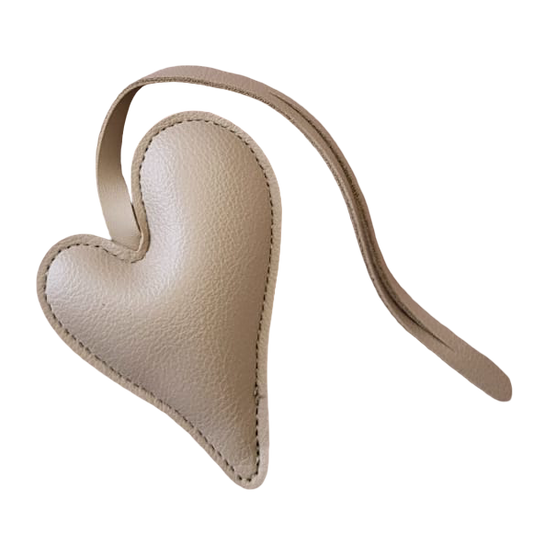 Beige Heart Charm | تعليقة قلب بيج