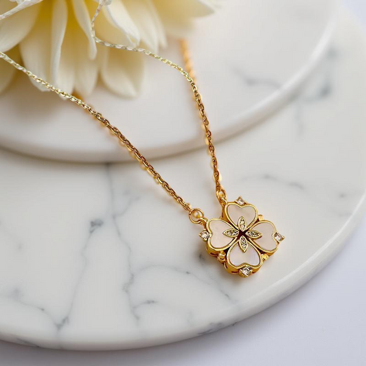 Dancing Hearts Charm Necklace | عقد سحر القلوب المتراقصة