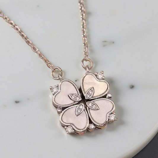 Dancing Hearts Charm Necklace | عقد سحر القلوب المتراقصة