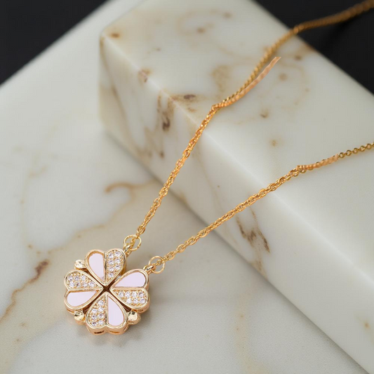 Linked by Love Necklace | عقد القلوب المترابطة