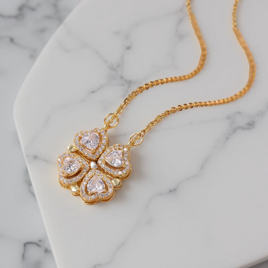 Ribboned Heart Necklace | عقد القلب المربوط