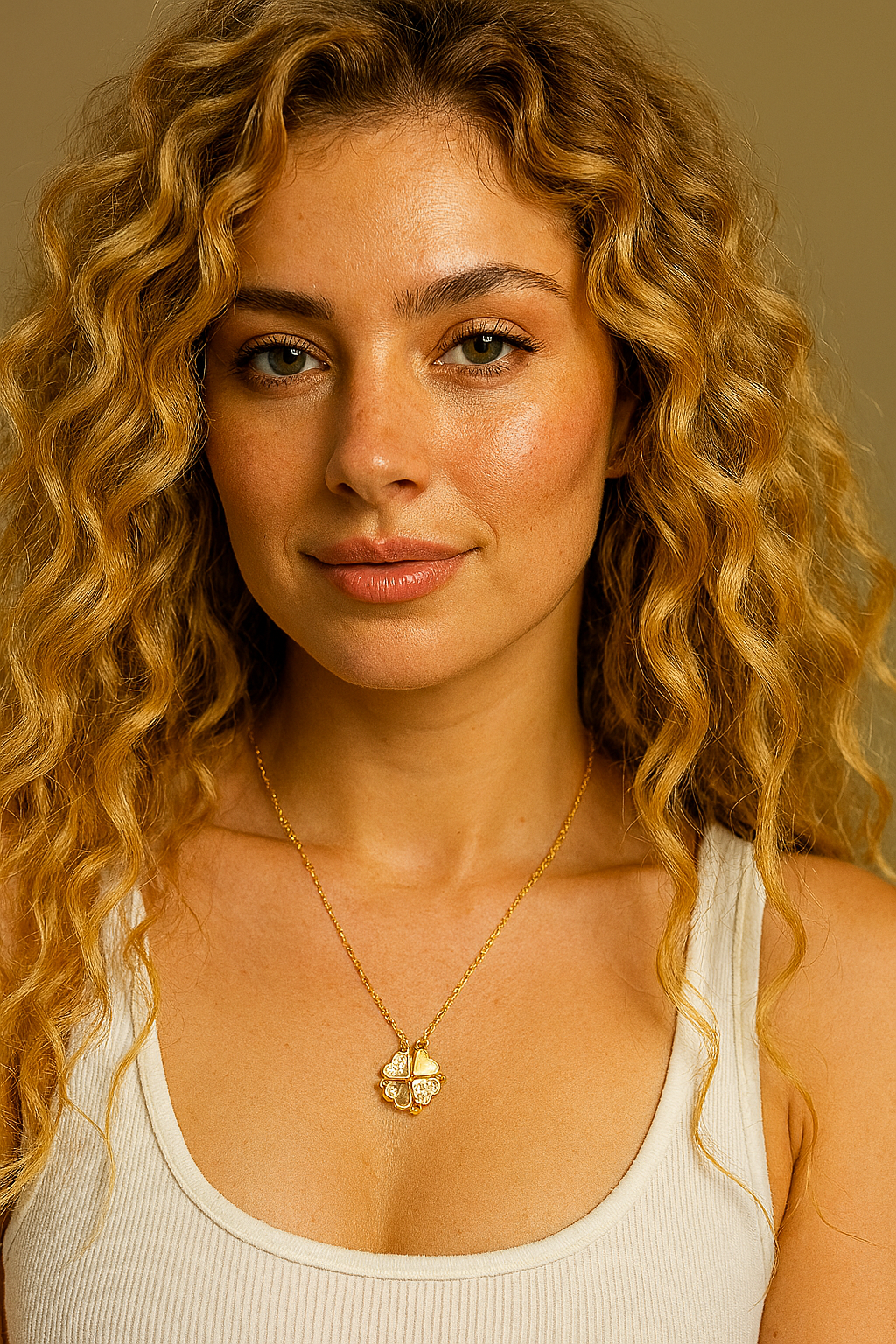 Open Heart Crystal Necklace | عقد القلب المفتوح بالكريستال