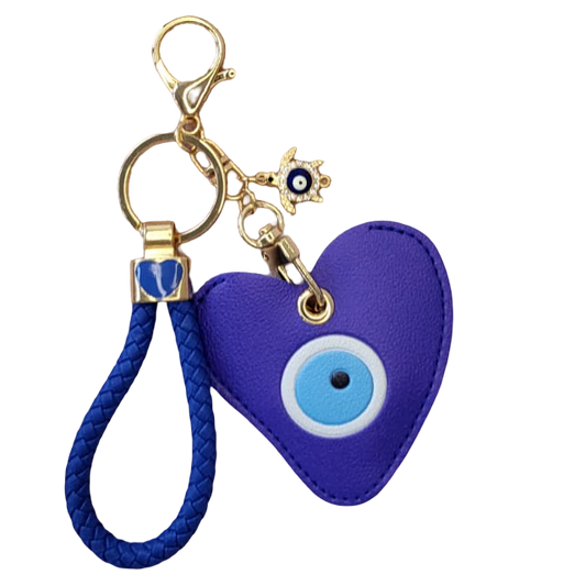 Evil Eye Heart Keychain | سلسلة مفاتيح قلب عين الحسد
