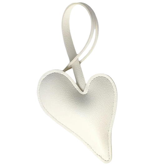 White Heart Charm | تعليقة قلب بيضاء