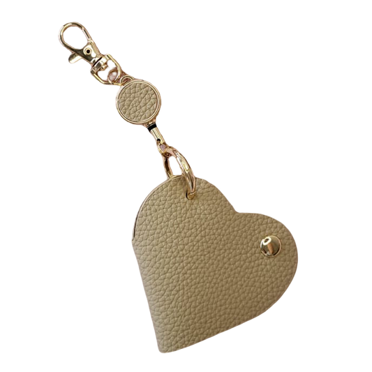 Pocket Heart Charm (Beige) | تعليقة قلب جيب - بيج
