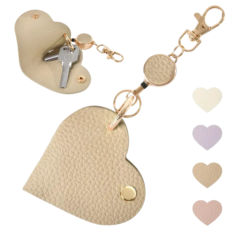 Pocket Heart Charm (Beige) | تعليقة قلب جيب - بيج