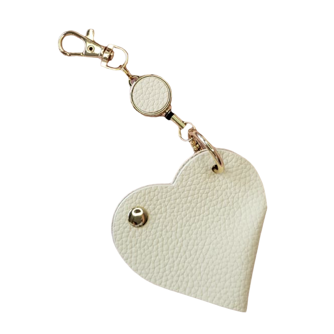 Pocket Heart Charm (White) | تعليقة قلب جيب - أبيض